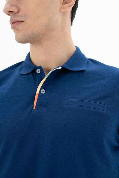 Arma Ανδρικό μπλουζάκι με γιακά πόλο Indigo Plus Size Y 25374867001