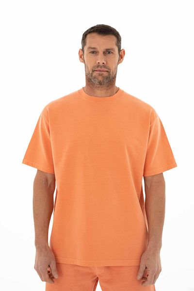Arma Ανδρικό φούτερ με κοντό μανίκι ροζ Oversize Y 25344376401