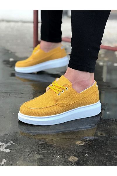 K&A Men's Yellow Casual Shoes