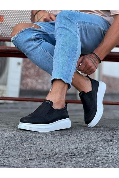 kapsulavm Black Flat Casual Men's Shoes