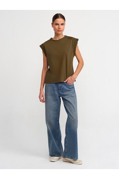 Dilvin 30724 Tricou din bumbac-Kaki