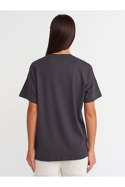 Dilvin 31065 Anthracite T-shirt - Boxing Detail