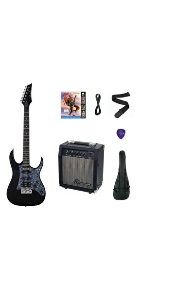 Strauss ESH-22 BK ELEKTRO GİTAR HSS - SİYAH SET (ANFİ-SOFTCASE-ASKI-TEL-KABLO...