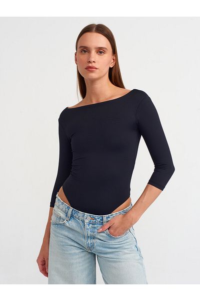 Dilvin Body negru din poliamidă - Model 31014