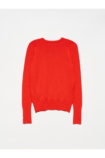 Dilvin 1267 Model Red Crew Neck Knitwear Sweater