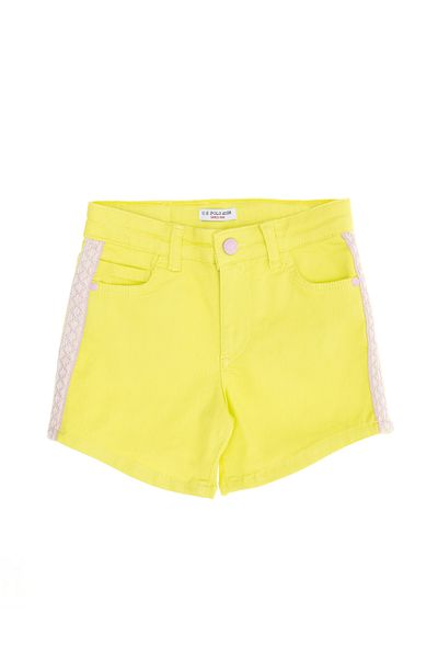 U.S. Polo Assn. Girls' Neon Yellow Woven Shorts 50264061 -Vr168
