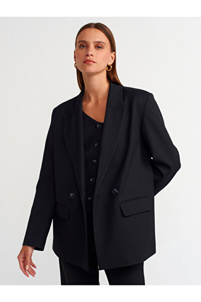 Dilvin Μαύρο Μπλέιζερ Μπουφάν - Μοντέλο 60736