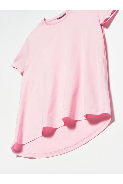 Dilvin 3471 Tricou de bază cu gât crew - roz deschis