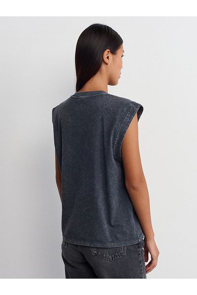 Dilvin 31195 Anthracite Sleeveless Washing Effect Ball