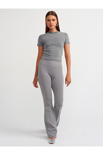 Dilvin 30457 Model Gray T-Shirt - Washing Effect