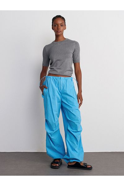 Dilvin 70935 Blue Parachute Pants