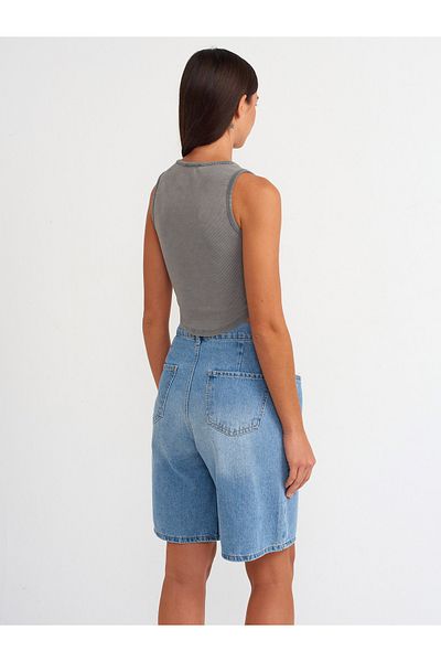 Dilvin 20844 Model - Top-Grey Washing Effect