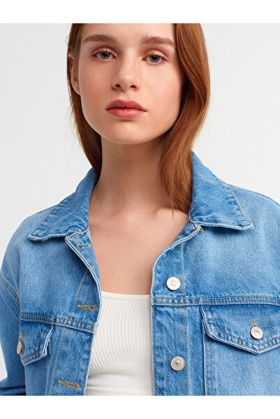 Dilvin 50719 Cămașă din blugi cu buzunare - Albastru