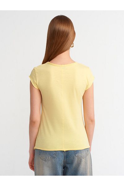 Dilvin 30699 Tricou din bumbac-Galben
