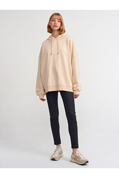 Dilvin 40142 Hanorac cu glugă-Bej deschis