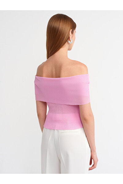 Dilvin 10558 Pulover tricotaj subțiri-roz