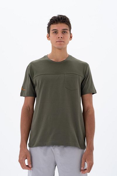 Arma Ανδρικό μπλουζάκι Khaki Regular Fit Crew Neck Y 25344404601