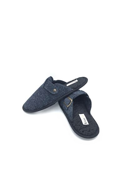 shoemio Ανδρικές παντόφλες για το σπίτι Rodin Dark Navy Blue