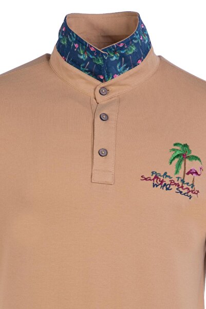 Arma Ανδρικό μπλουζάκι με κίτρινο μουστάρδα με λαιμόκοψη Y 21374275301