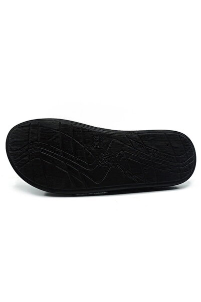 GEZER Чоловічі шльопанці з ремінцем і смужками, літні, чорні