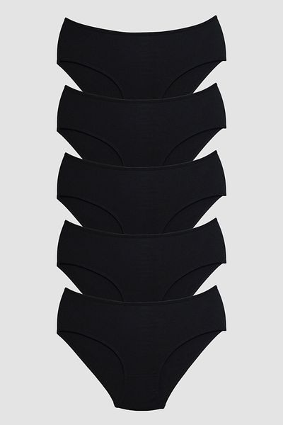 FOMLY Cover 5-Piece Black Women's Panties