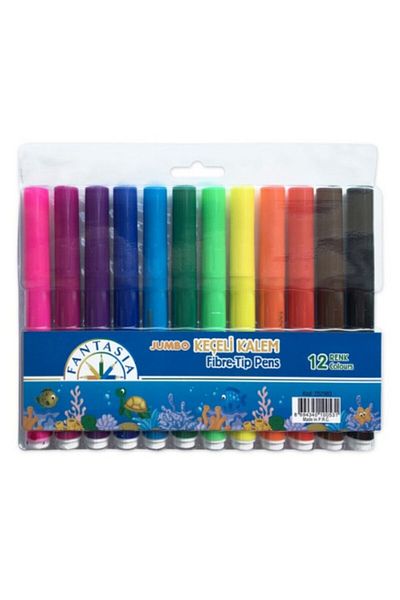 Fantasia Jumbo Felt Tip Pen 12 Colors