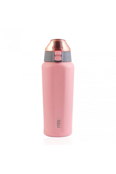 Tyeso 600ml Pink Square Thermos - Vacuum, Stainless & Double Wall