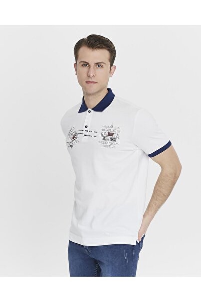 Arma Чоловіча біла футболка з лікрами та коміром-піке Y27374308801