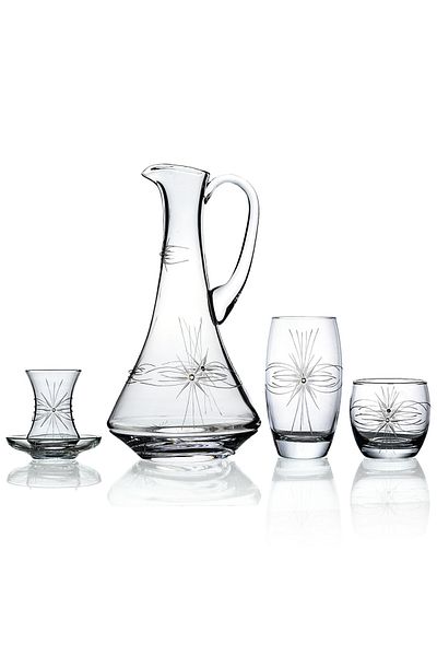 DECOCIA Pudgy 49 Pieces Dowry Set for 12 Persons Vertical Sided Mira Pattern