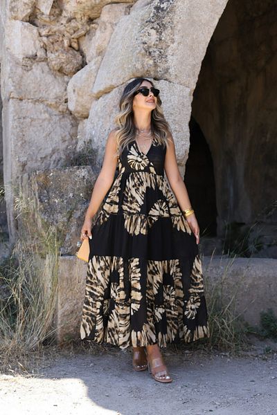 bytugcekaya Rochie cu bretele cu model leopard