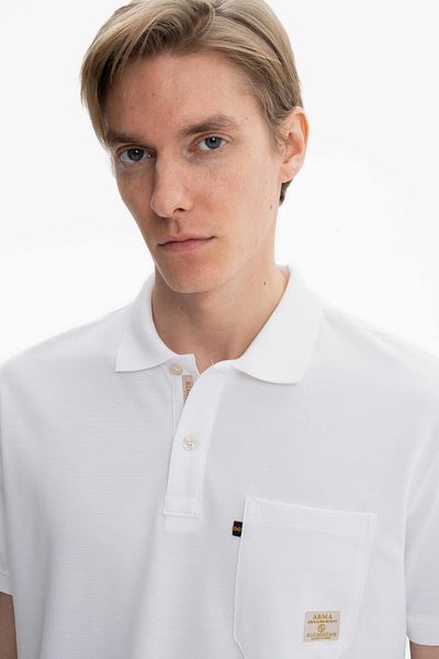 Arma Tricou alb cu gât polo pentru bărbați Y 27374353201