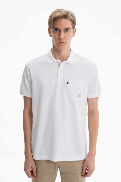 Arma Tricou alb cu gât polo pentru bărbați Y 27374353201