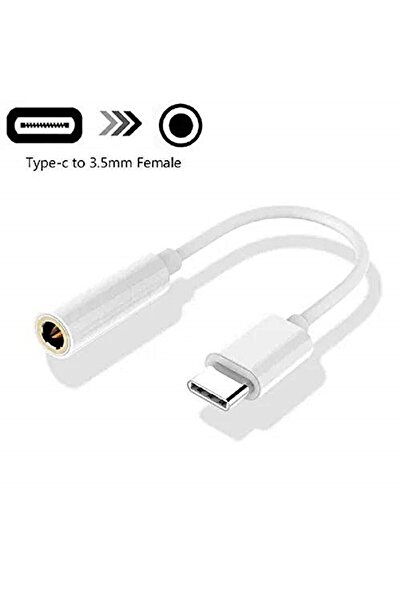 emrebilisim Samsung Cihazla Uyumlu Type-c Kulaklık Dönüştürücü 3.5 Mm Jack Girişli Ses Adaptörü Aux Kablo