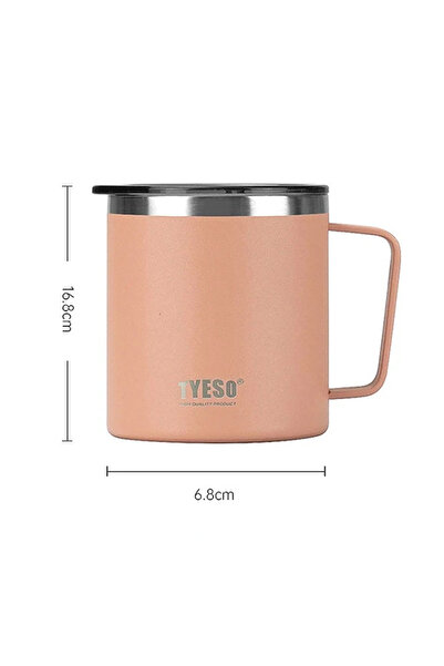 Tyeso Silviya Mug Vakumlu Paslanmaz Çift Duvarlı Termal Kapaklı 400ml Beyaz