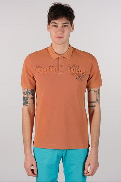 Arma Ανδρικό μπλουζάκι με καφέ Polo Y 22374375101