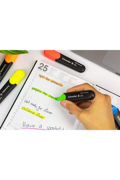 SCHNEIDER 150 Neon Highlighters Set of 6 F.k