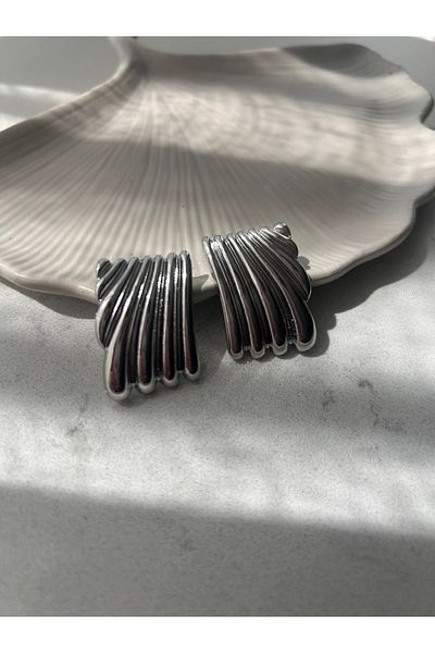 Doğaltaş Masalları Steel Earrings