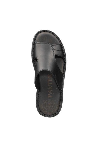 Ayzen Black 100% Genuine Leather - Light and Comfortable Slippers