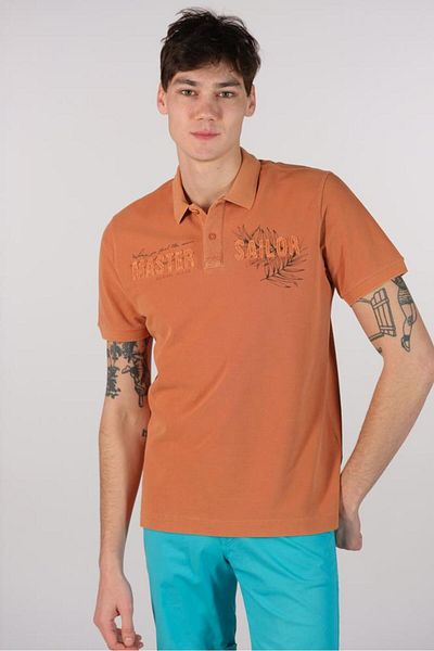 Arma Ανδρικό μπλουζάκι με καφέ Polo Y 22374375101