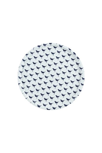Madame Coco Round Tray Rêve Bleu Oiseau