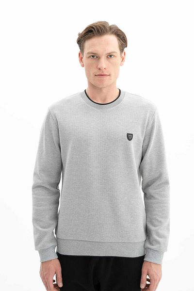 Arma Ανδρικό φούτερ με γκρι κανονική εφαρμογή Thessaloniki Crew Neck K 26124699401