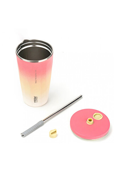 Tyeso Candy Tumbler Vacuum Stainless Steel Thermos 600 ml Black