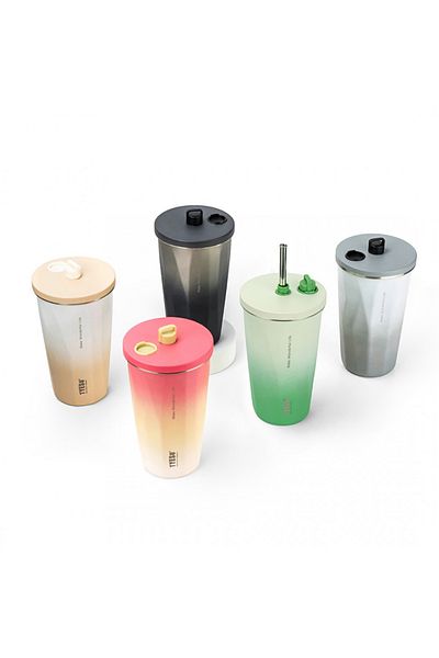 Tyeso Candy Tumbler Vakumlu Paslanmaz Çelik Termos 600 ml Siyah