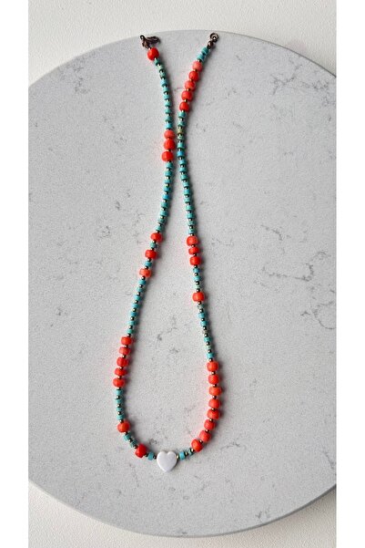 Doğaltaş Mercan-sedef Kolye