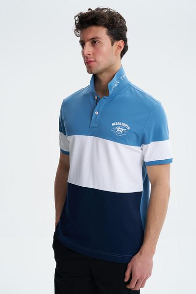 Arma Tricou albastru pentru bărbați, cu gât polo, Y 27374308102