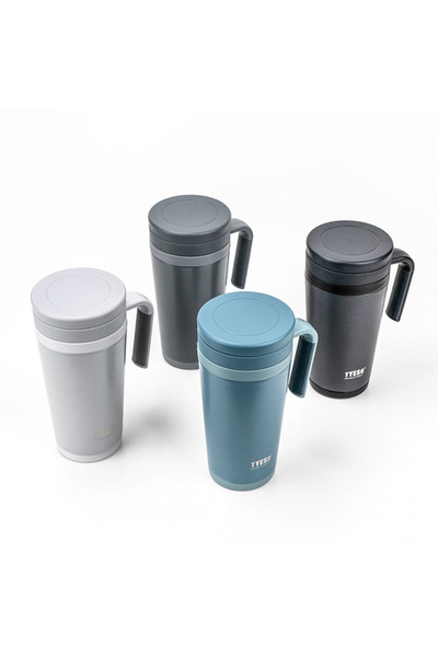 Tyeso Business Mug Vakumlu Çay Demleme Ve Kahve Bardağı 500 ml Füme