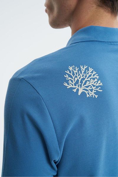 Arma Tricou albastru pentru bărbați, 100% bumbac, cu gât polo, Y 27374353501