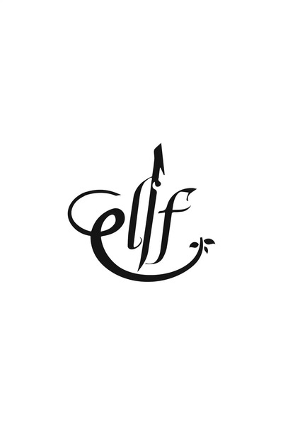 Generic Brand Elif Latin Line Lettering Auto Custom New Sticker Black 30 X 30 cm