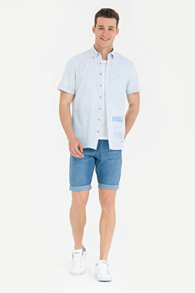 U.S. Polo Assn. Erkek Açık Mavi Jean Şort 50264296-DN0021