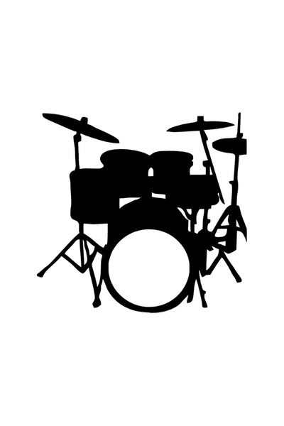 Generic Brand Drum Set Auto Special New Sticker Black 30 X 30 cm